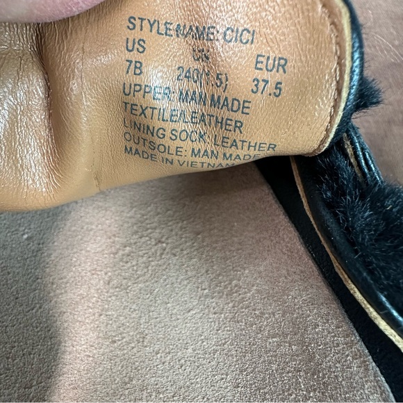 Kate Spade Cici Faux Fur Embellished Mules Flats Black Sz 7 - Picture 15 of 15